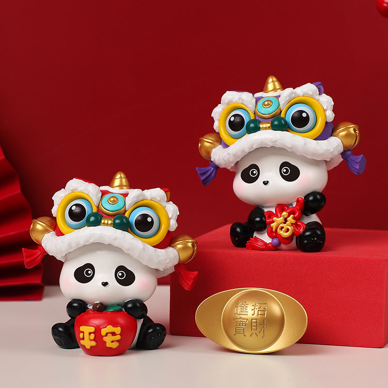 【F017】Bring Wealth、Good Fortune and Blessing Cartoon Panda Series Blind Box Figures