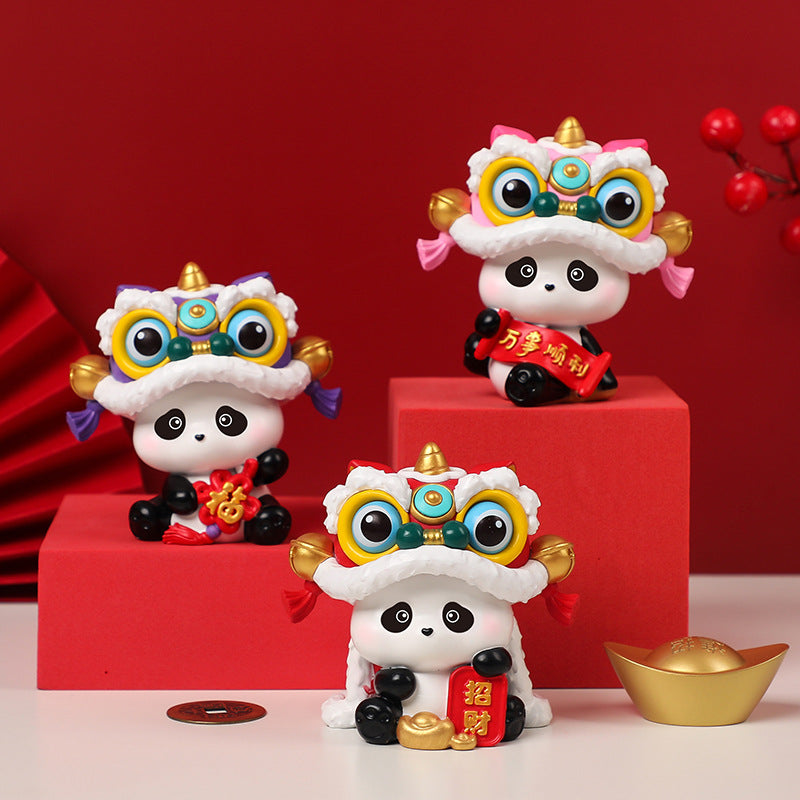 【F017】Bring Wealth、Good Fortune and Blessing Cartoon Panda Series Blind Box Figures