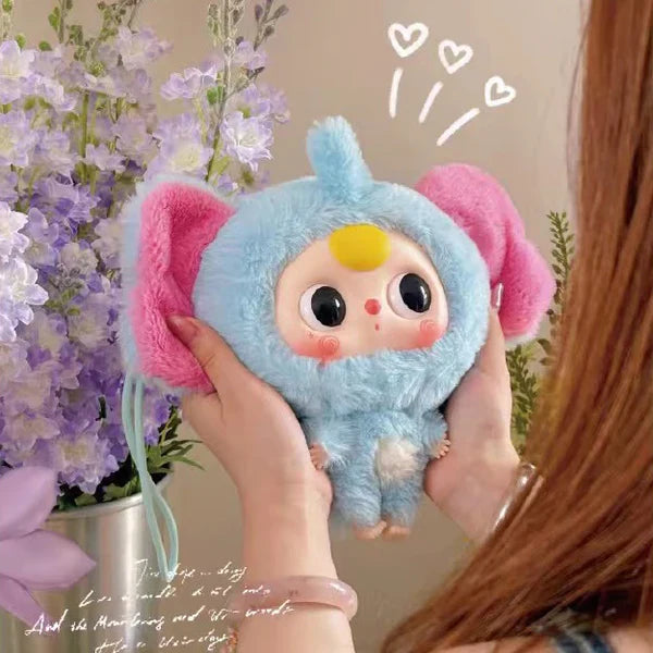 【T055】Baby Three - Big Head Baby Zipper Bag Plush Dolls