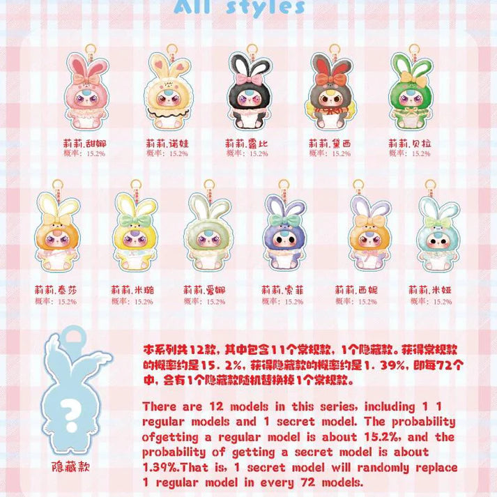 【T129】Baby Three Lily Rabbit Town V2 Series Plush Dolls