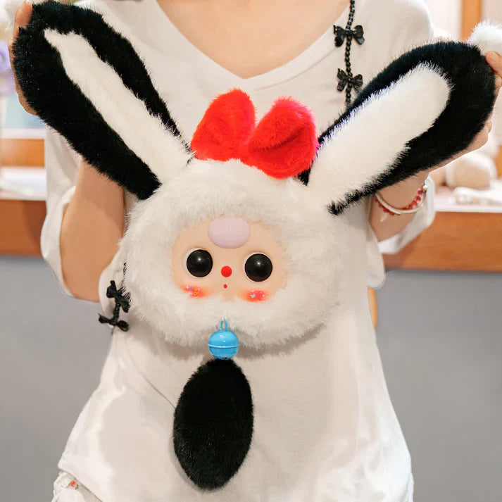 【T241】Baby Three Lucky Rabbit Zipper Bag Series Plush Dolls