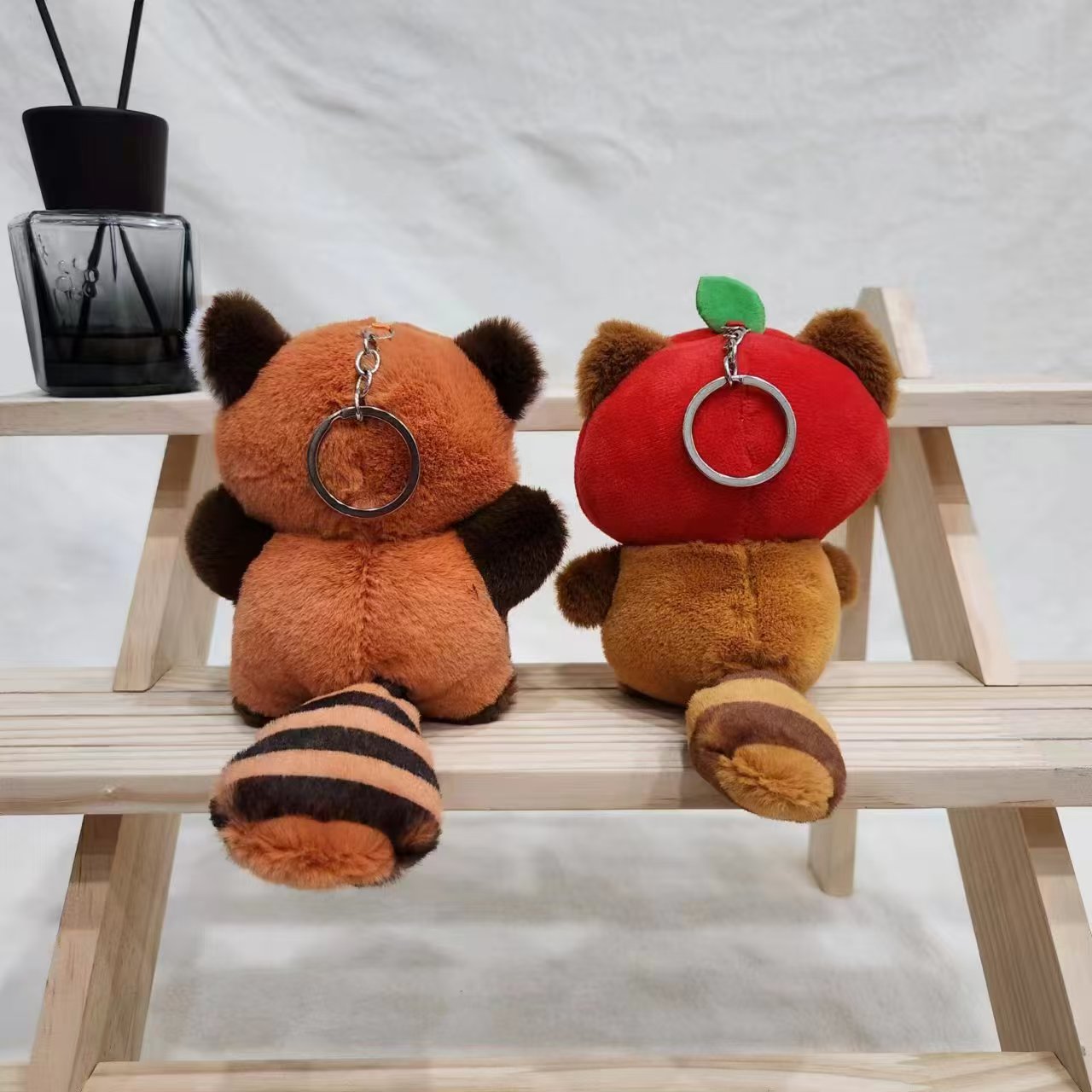 【T011】Little Raccoon  Plush Doll Keyrings for Kids and Adults