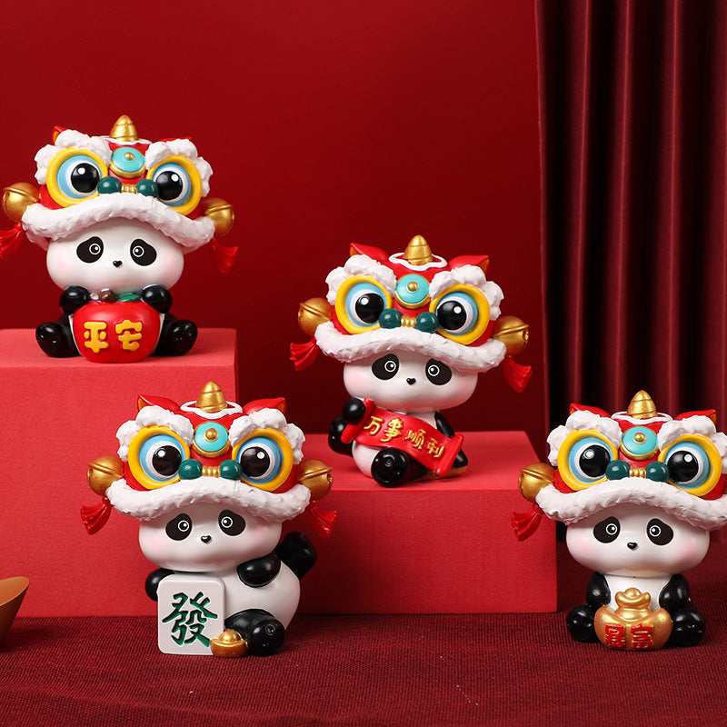 【F017】Bring Wealth、Good Fortune and Blessing Cartoon Panda Series Blind Box Figures