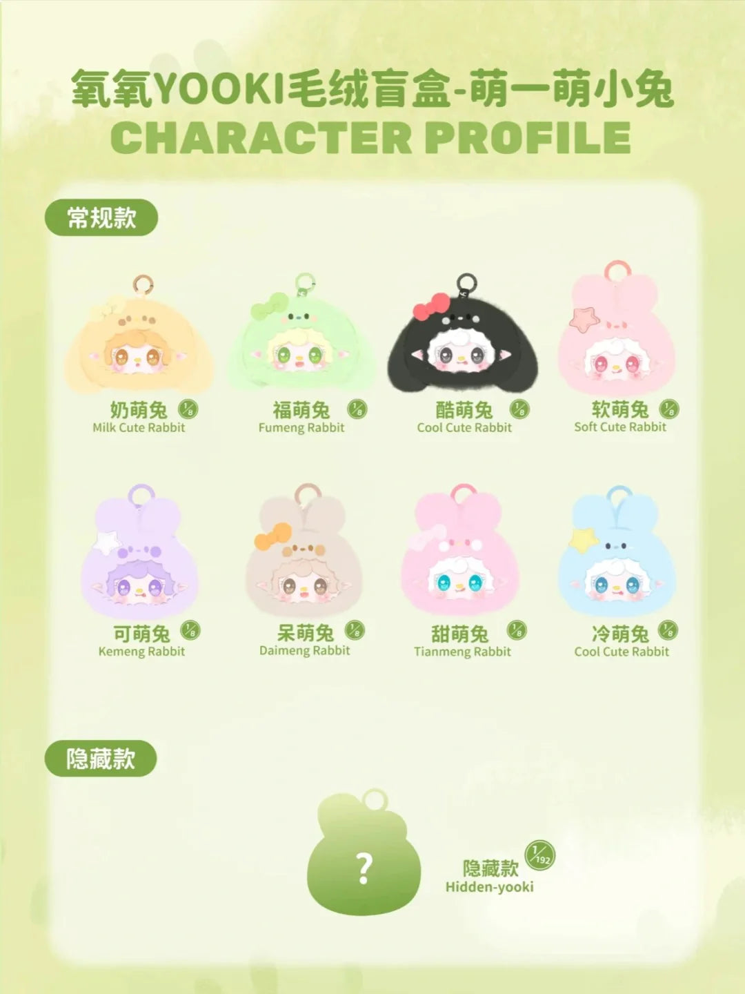 【T166】yooki plush blind box-Cutely Rabbit