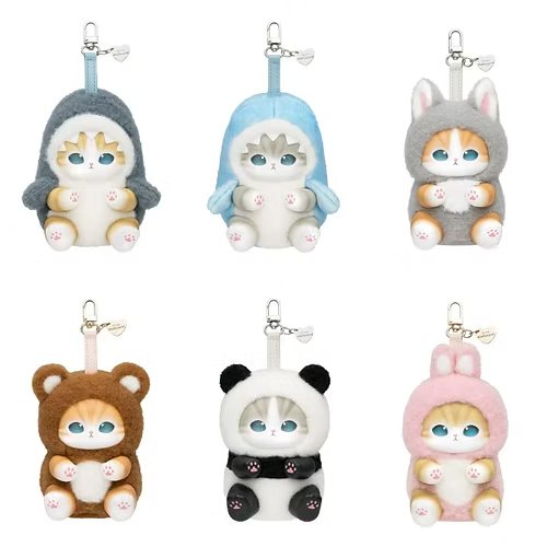 【T280】Mofusand Kiramekko Fluffy Kittens Mascot Keychain Blind Box