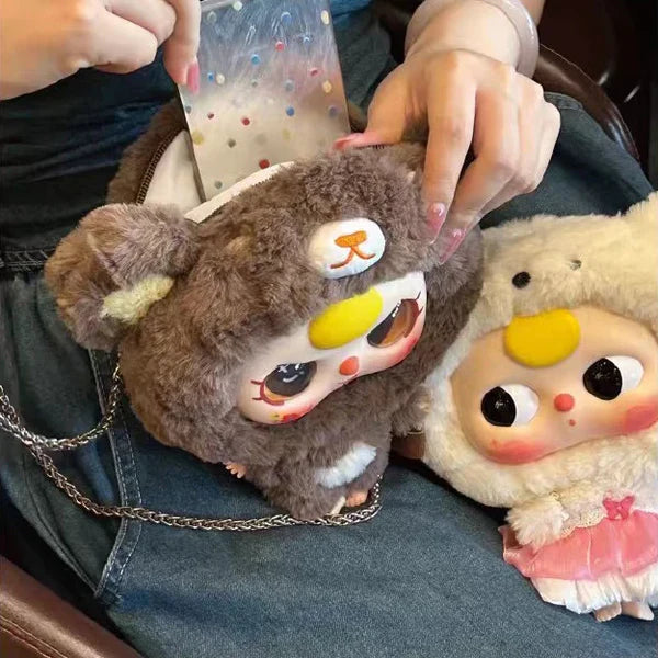 【T055】Baby Three - Big Head Baby Zipper Bag Plush Dolls