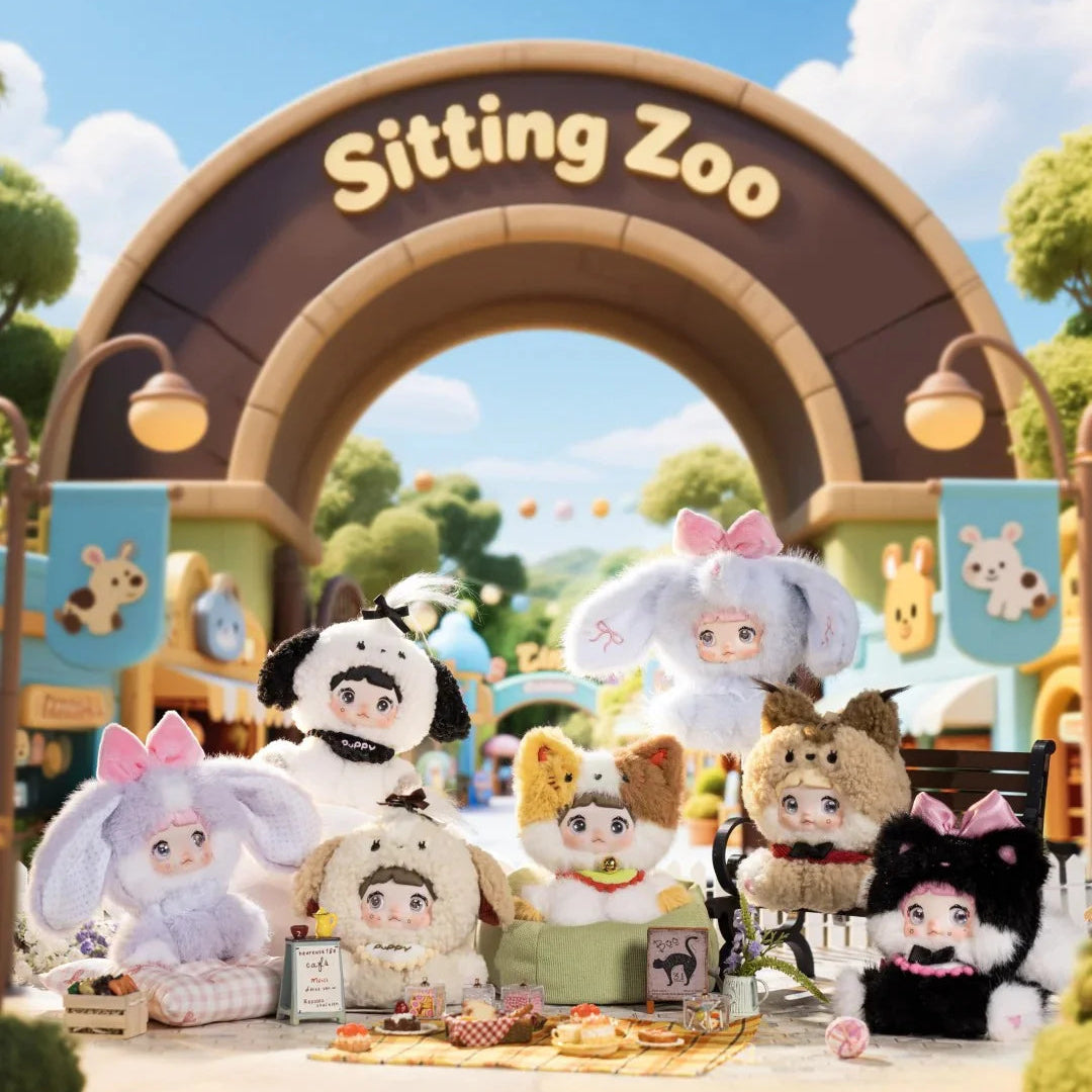 【T305】NOMMI Sitting Zoo Series Plush Blind Box