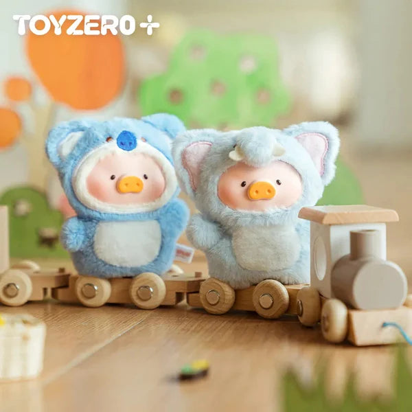 【T160】LuLu The Piggy Animal Party-Puppet Show PVC Face Plush Keychain Blind Box