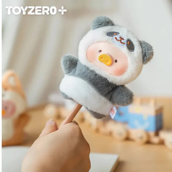 【T160】LuLu The Piggy Animal Party-Puppet Show PVC Face Plush Keychain Blind Box