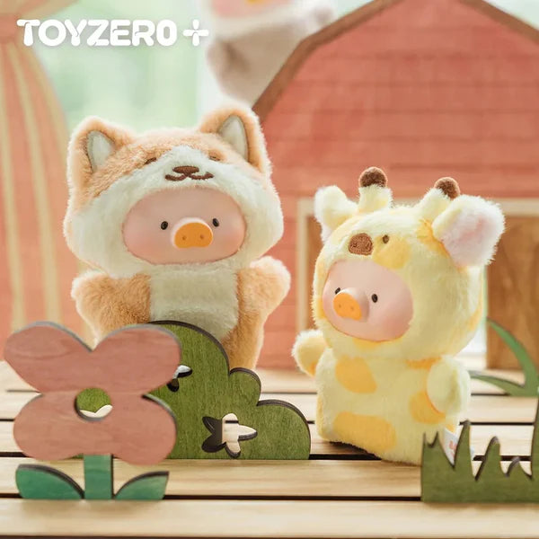 【T160】LuLu The Piggy Animal Party-Puppet Show PVC Face Plush Keychain Blind Box